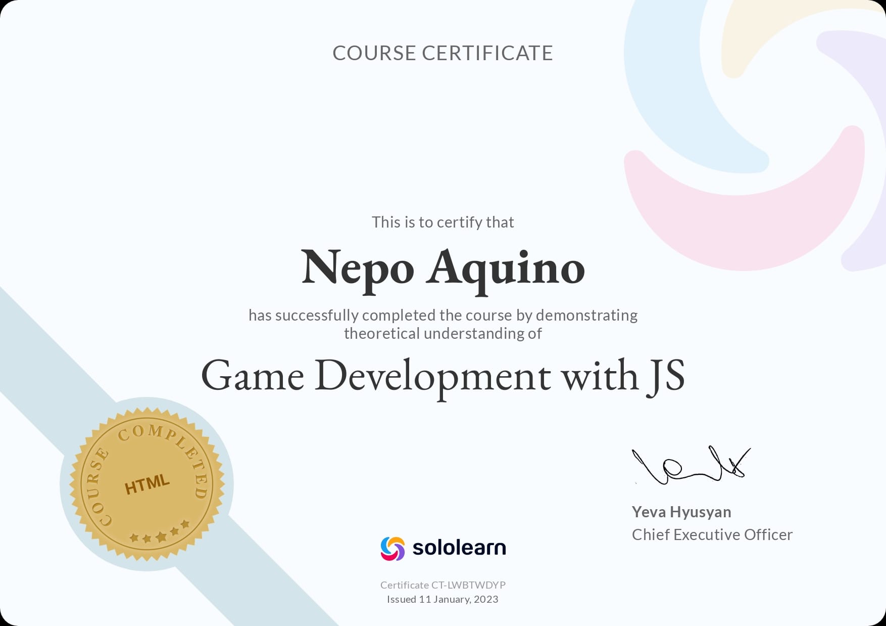 Solo Game Development JS