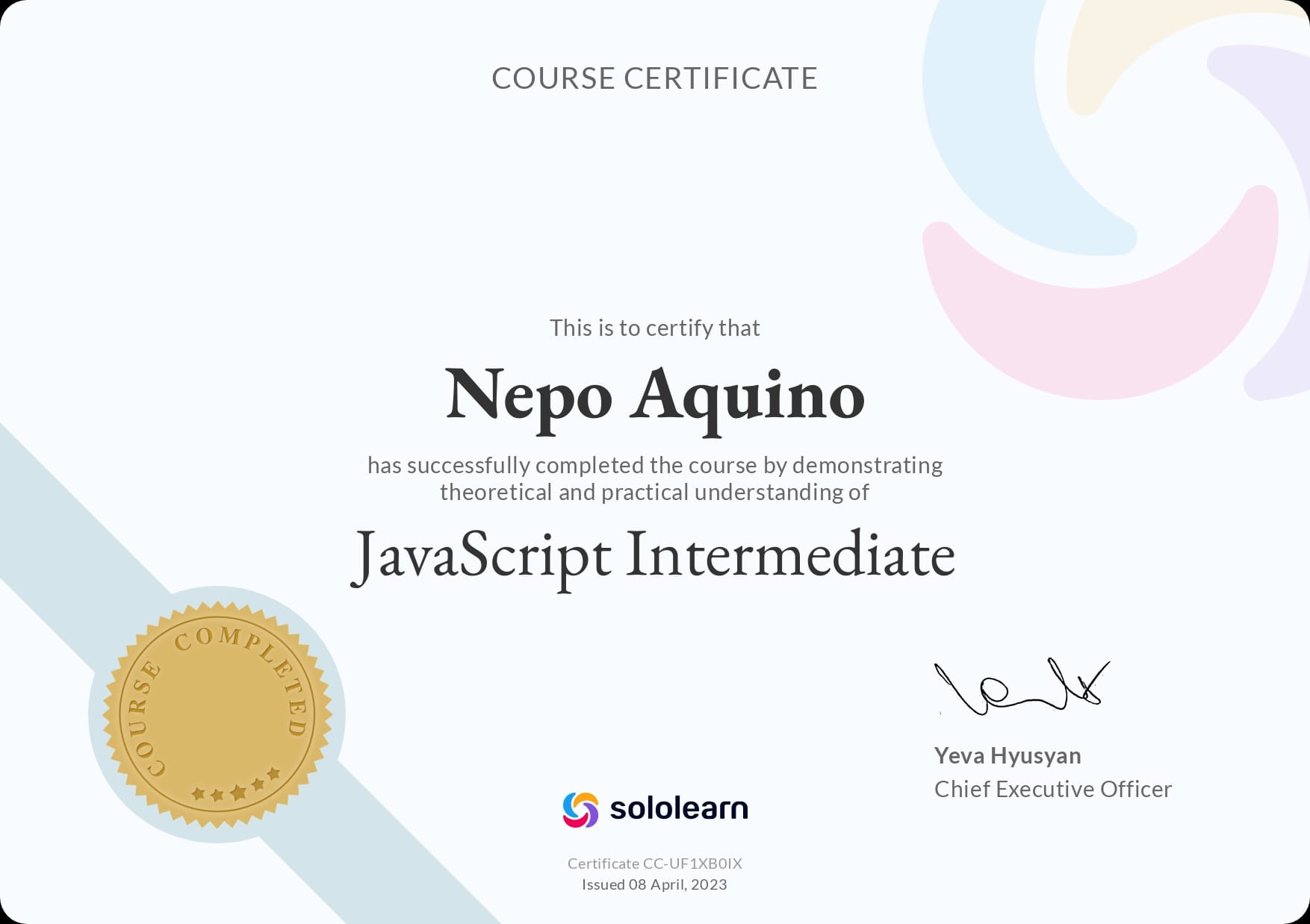 Solo Javascript Intermediate